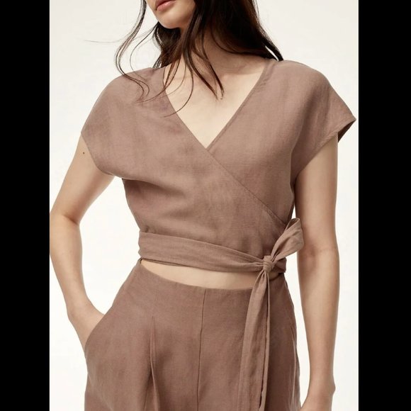 Aritzia Wilfred Brax Jumpsuit in Nutmeg 2 - Picture 3 of 7